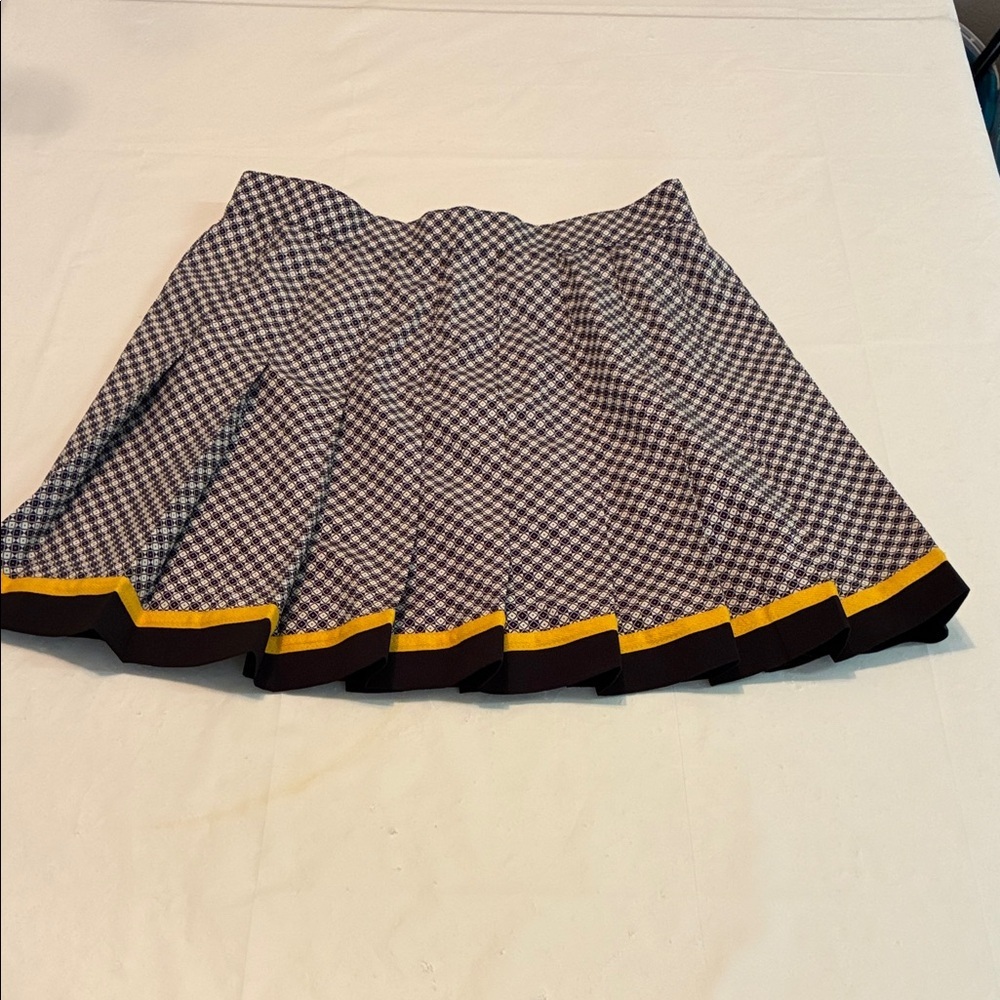 Tail Stylish Checkered Skirt with Yellow Trim